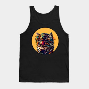 Cat Cool Colorful - Cat Lover Funny Tank Top